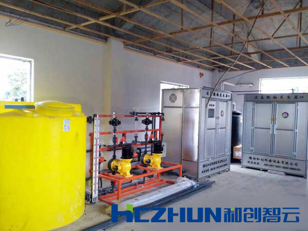 福建塔山自來水廠兩臺3000千克次氯酸鈉發生器
